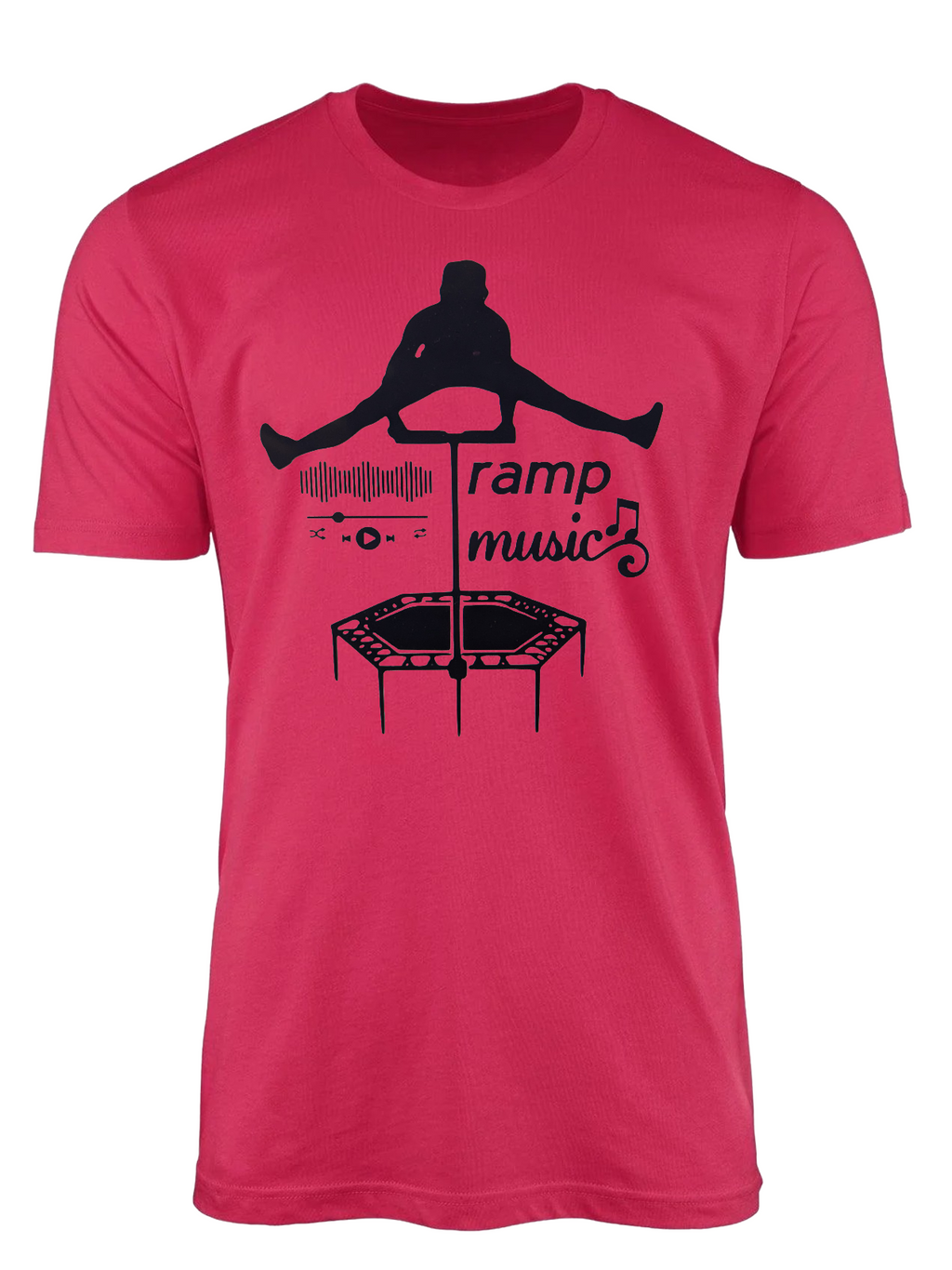 Deep Pink Tramp Music Tee for Men