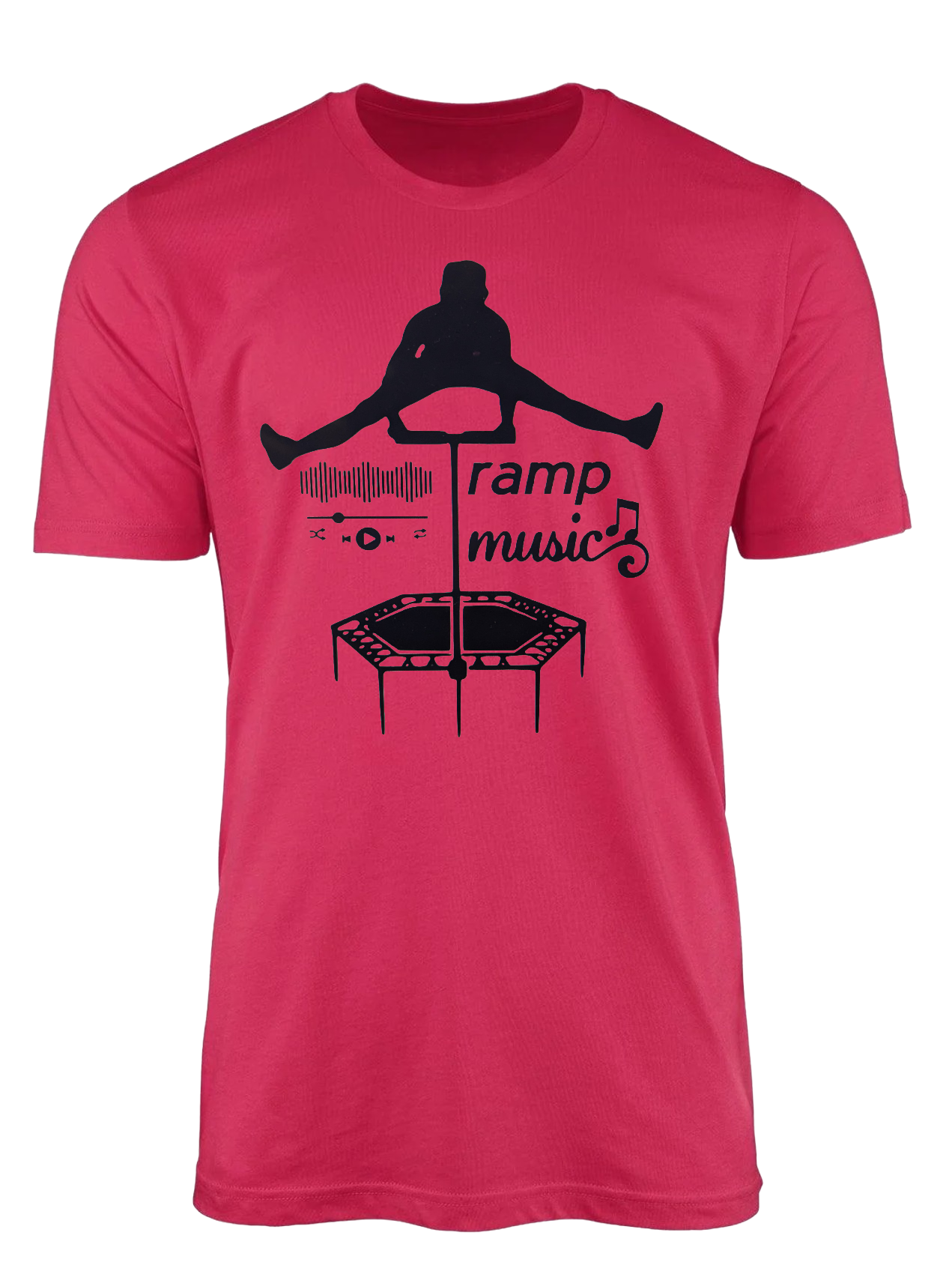 Deep Pink Tramp Music Tee for Men
